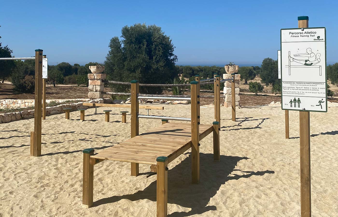 rural gym in masseria